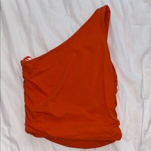 superdown One-Shoulder Orange Tank Top